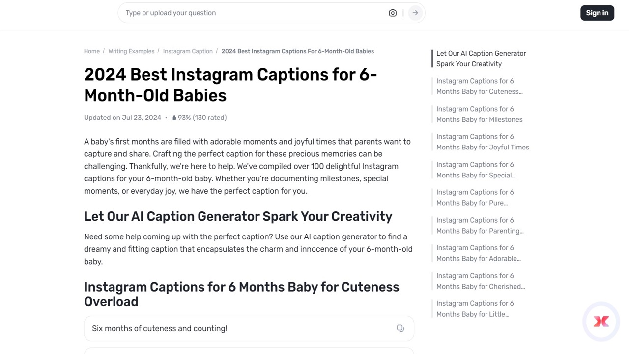 From Milestones to Giggles: Gauth&#8217;s Magic for Captioning 6-Month Baby Memories